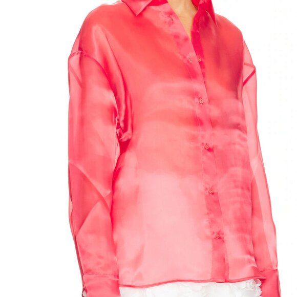 Selezza London Shirt. Size M. Red. NWOT. - Picture 2 of 8